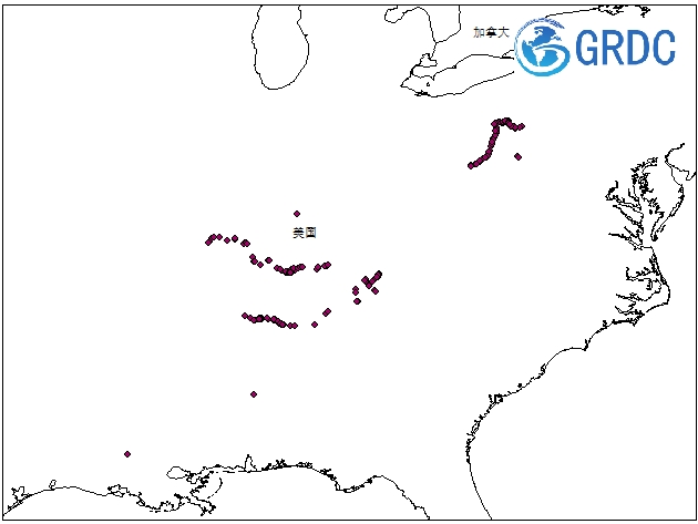 储罐或筒仓位置（USACE IENC）